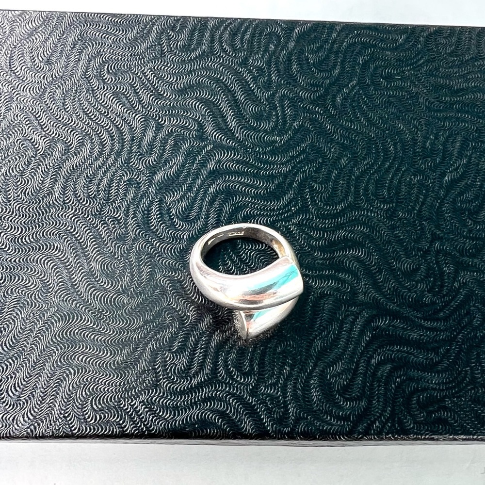 FURLA Sterling Silver Ring Abstract Size 7